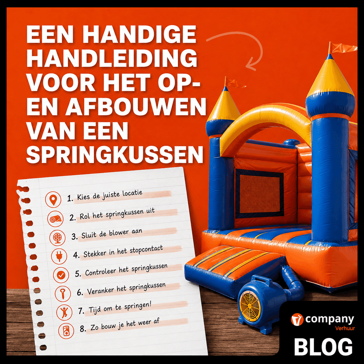 Een handige handleiding voor het op- en afbouwen van een springkussen